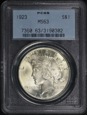 Obverse of this 1923 Peace Dollar PCGS MS-63