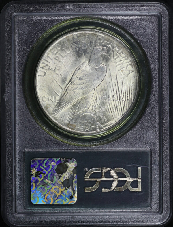 Reverse of this 1923 Peace Dollar PCGS MS-63 Old Green Holder