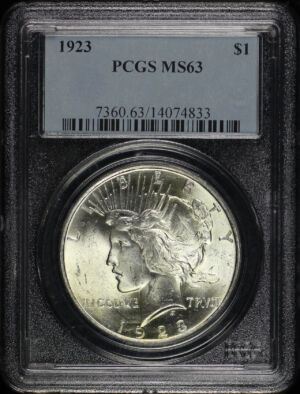Obverse of this 1923 Peace Dollar PCGS MS-63