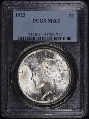 Obverse of this 1923 Peace Dollar PCGS MS-63