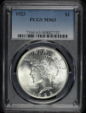 Obverse of this 1923 Peace Dollar PCGS MS-63