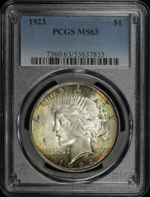 Obverse of this 1923 Peace Dollar PCGS MS-63