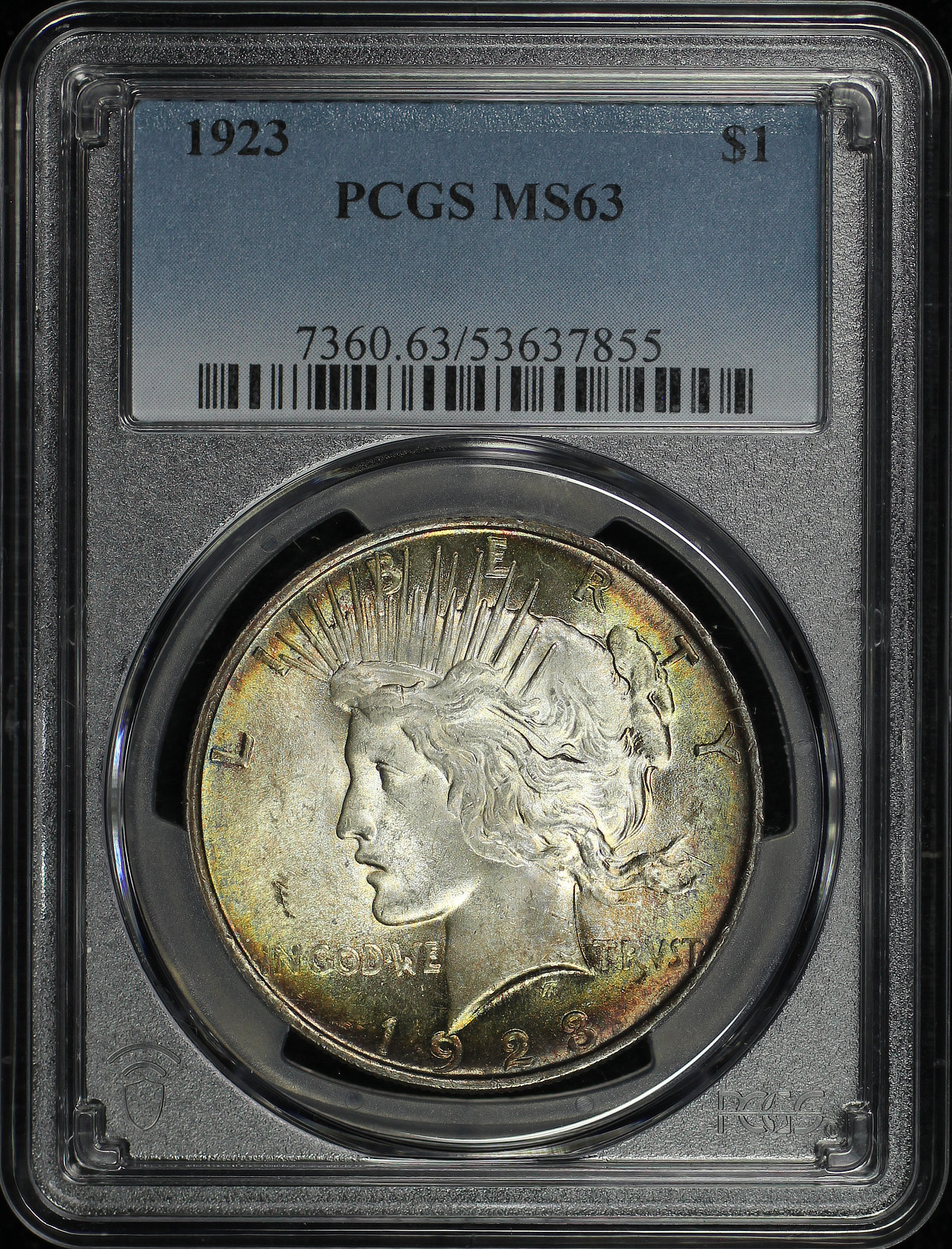 Obverse of this 1923 Peace Dollar PCGS MS-63