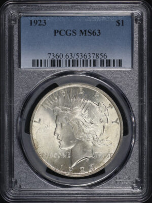 Obverse of this 1923 Peace Dollar PCGS MS-63