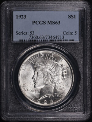 Obverse of this 1923 Peace Dollar PCGS MS-63