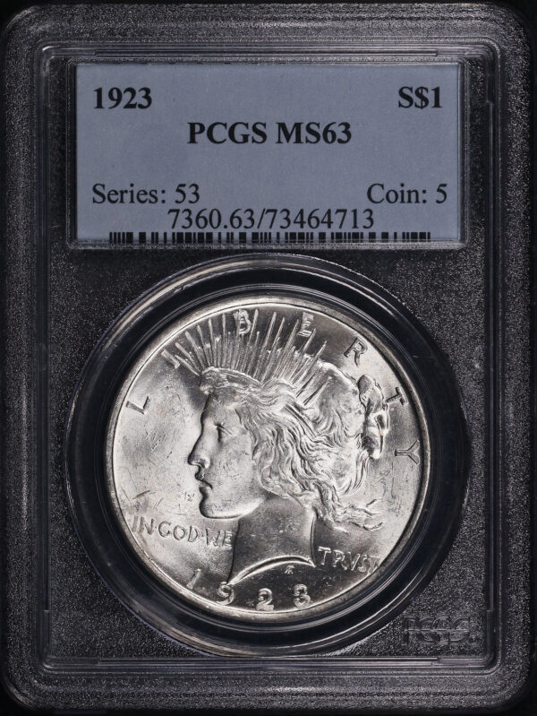 Obverse of this 1923 Peace Dollar PCGS MS-63