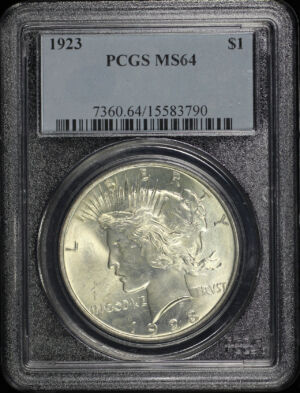 Obverse of this 1923 Peace Dollar PCGS MS-64