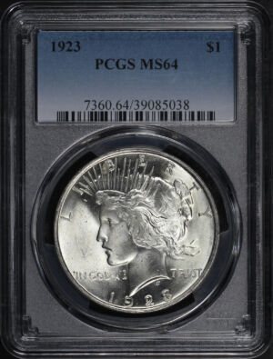 Obverse of this 1923 Peace Dollar PCGS MS-64