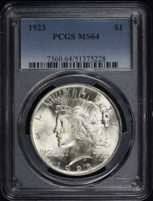 Obverse of this 1923 Peace Dollar PCGS MS-64