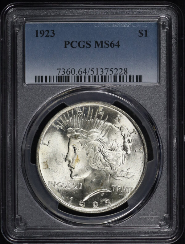 Obverse of this 1923 Peace Dollar PCGS MS-64