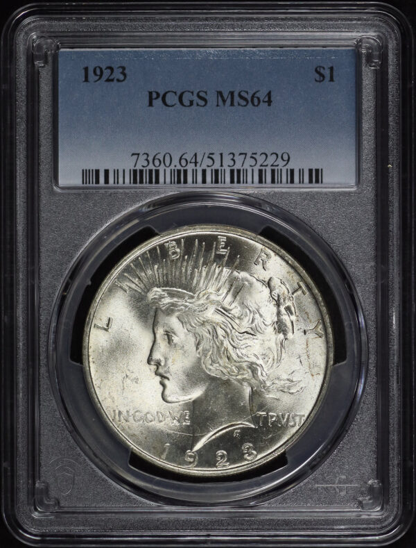 Obverse of this 1923 Peace Dollar PCGS MS-64