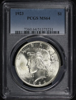 Obverse of this 1923 Peace Dollar PCGS MS-64