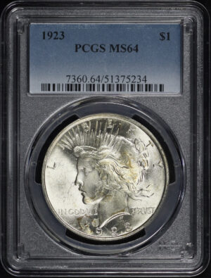 Obverse of this 1923 Peace Dollar PCGS MS-64