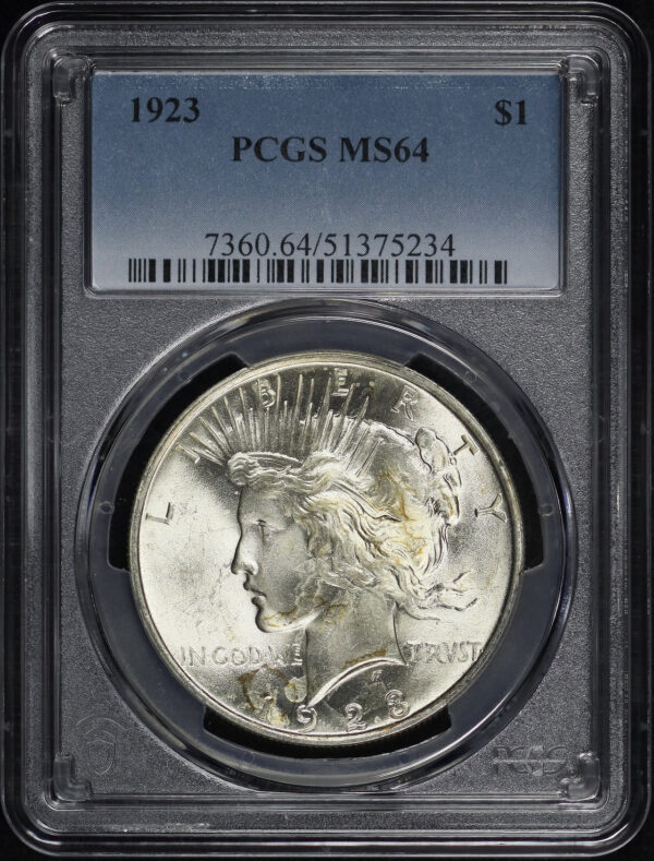 Obverse of this 1923 Peace Dollar PCGS MS-64