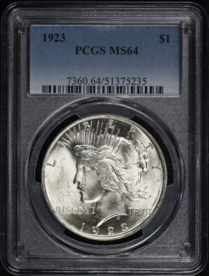 Obverse of this 1923 Peace Dollar PCGS MS-64