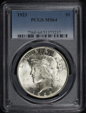 Obverse of this 1923 Peace Dollar PCGS MS-64
