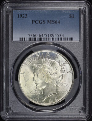 Obverse of this 1923 Peace Dollar PCGS MS-64