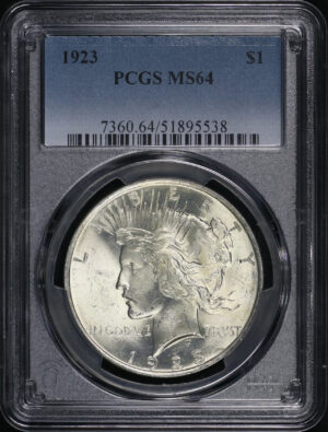 Obverse of this 1923 Peace Dollar PCGS MS-64