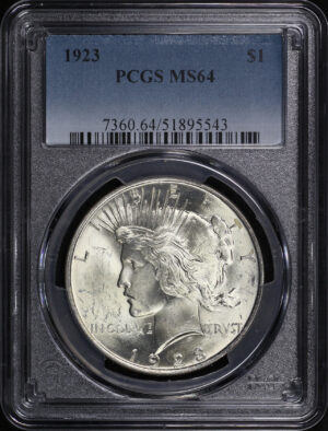 Obverse of this 1923 Peace Dollar PCGS MS-64