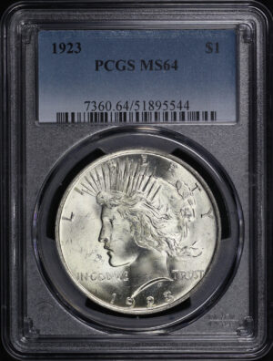 Obverse of this 1923 Peace Dollar PCGS MS-64