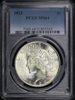 Obverse of this 1923 Peace Dollar PCGS MS-64