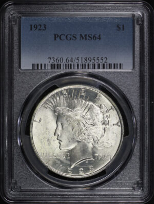 Obverse of this 1923 Peace Dollar PCGS MS-64