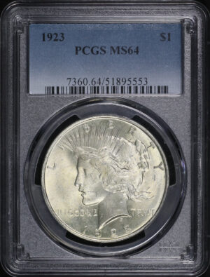 Obverse of this 1923 Peace Dollar PCGS MS-64