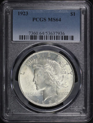 Obverse of this 1923 Peace Dollar PCGS MS-64