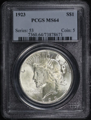 Obverse of this 1923 Peace Dollar PCGS MS-64