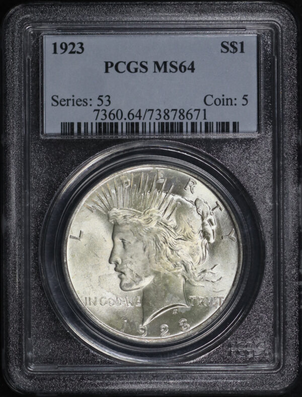 Obverse of this 1923 Peace Dollar PCGS MS-64