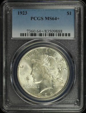 Obverse of this 1923 Peace Dollar PCGS MS-64+