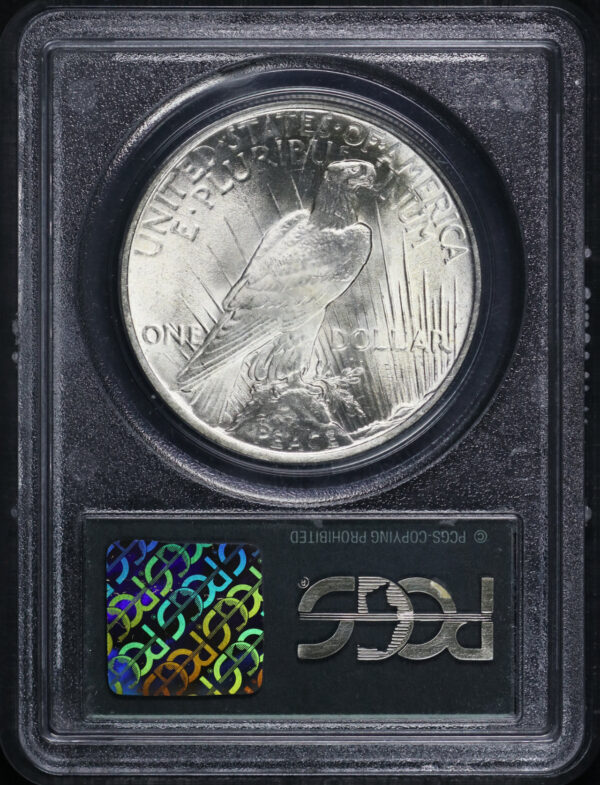 Reverse of this 1923 Peace Dollar PCGS MS-65 CAC