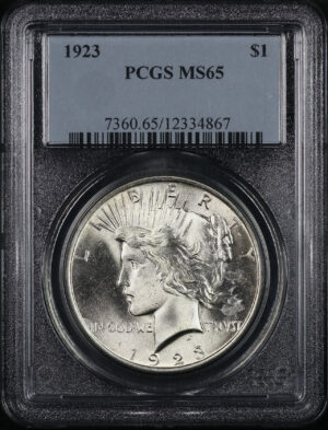 Obverse of this 1923 Peace Dollar PCGS MS-65