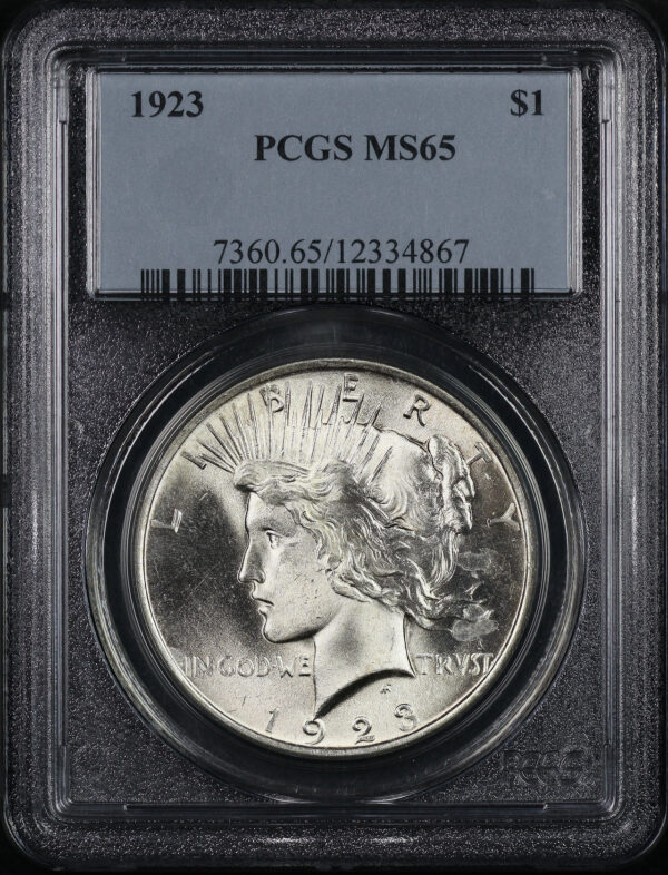 Obverse of this 1923 Peace Dollar PCGS MS-65
