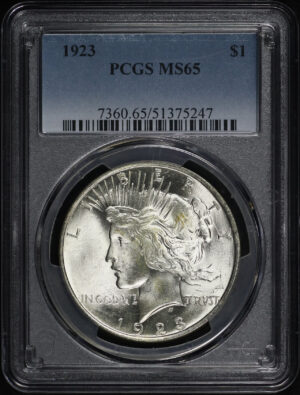 Obverse of this 1923 Peace Dollar PCGS MS-65