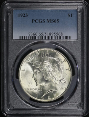 Obverse of this 1923 Peace Dollar PCGS MS-65
