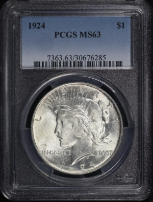 Obverse of this 1924 Peace Dollar PCGS MS-63