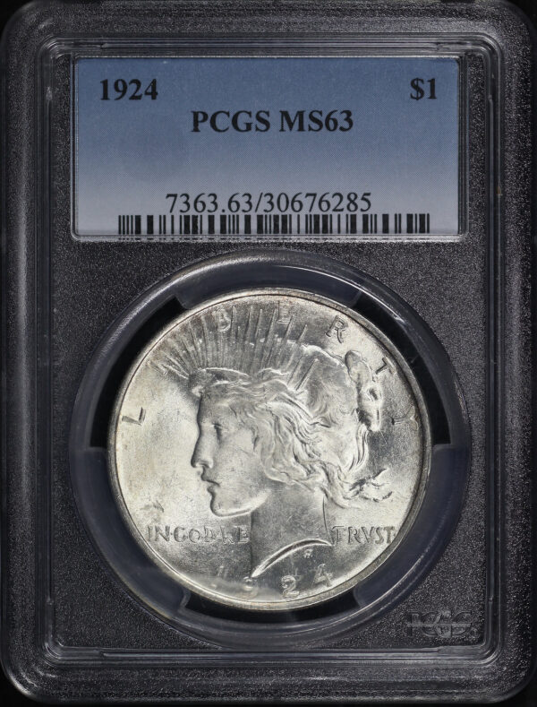 Obverse of this 1924 Peace Dollar PCGS MS-63