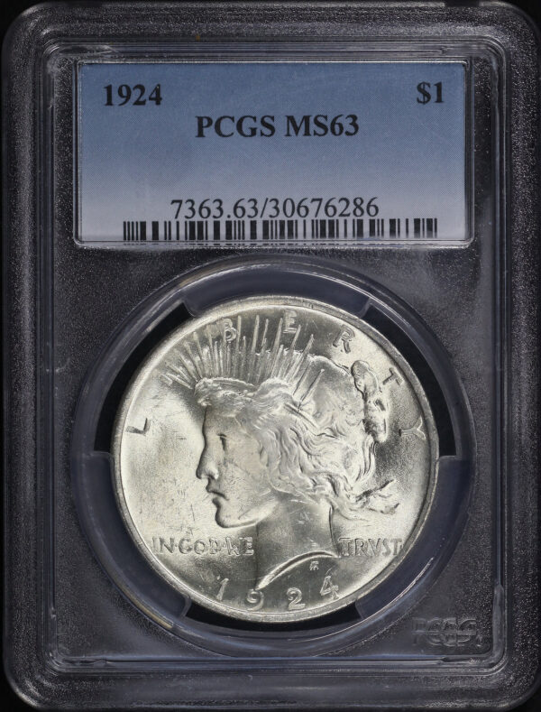 Obverse of this 1924 Peace Dollar PCGS MS-63