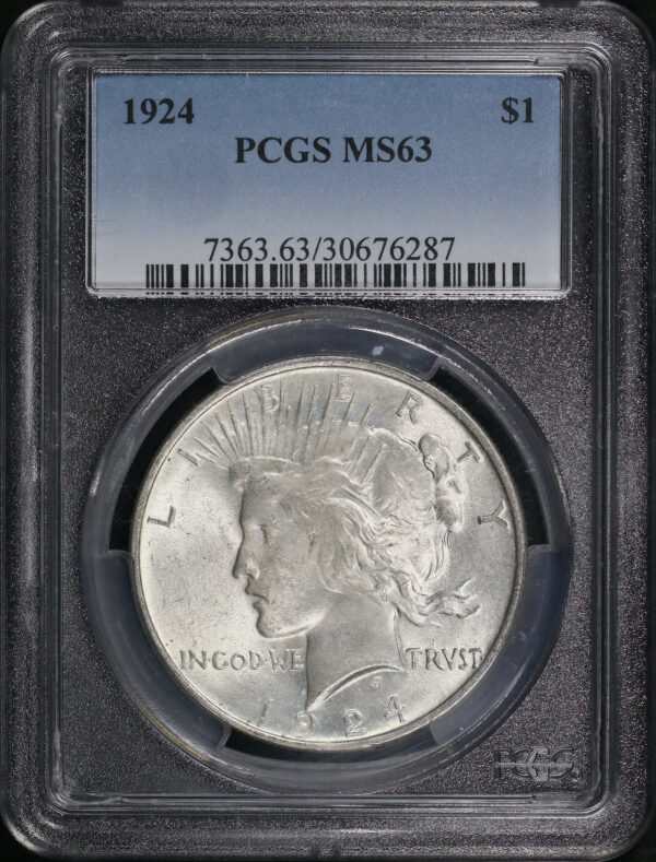 Obverse of this 1924 Peace Dollar PCGS MS-63