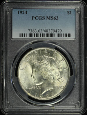 Obverse of this 1924 Peace Dollar PCGS MS-63