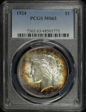 Obverse of this 1924 Peace Dollar PCGS MS-63