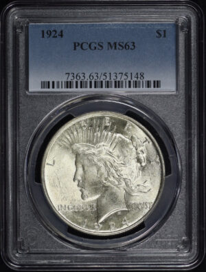 Obverse of this 1924 Peace Dollar PCGS MS-63