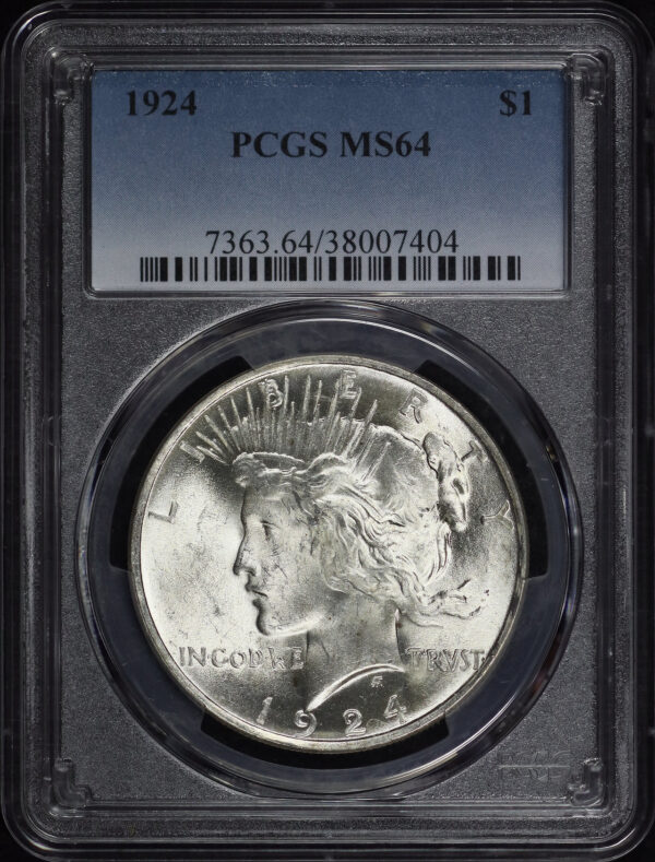 Obverse of this 1924 Peace Dollar PCGS MS-64