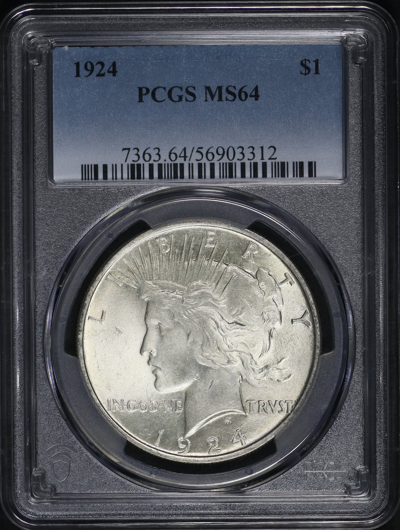 Obverse of this 1924 Peace Dollar PCGS MS-64