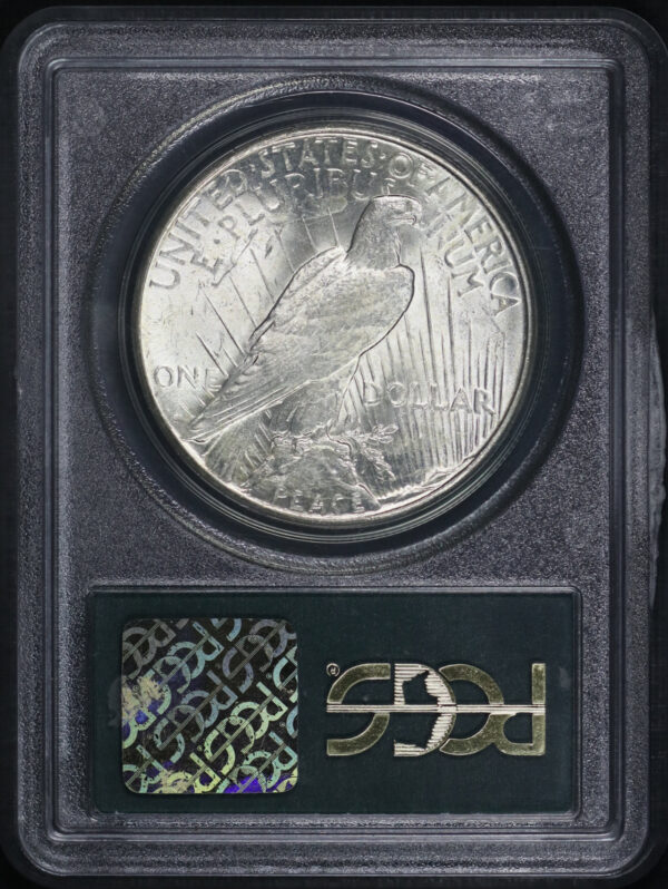 Reverse of this 1924-S Peace Dollar PCGS MS-62 Old Green Holder 