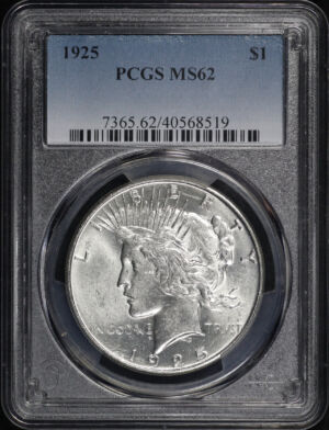 Obverse of this 1925 Peace Dollar PCGS MS-62