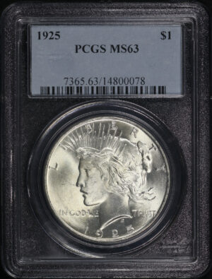 Obverse of this 1925 Peace Dollar PCGS MS-63