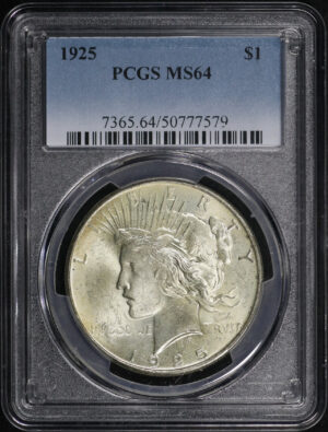 Obverse of this 1925 Peace Dollar PCGS MS-64