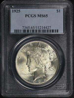 Obverse of this 1925 Peace Dollar PCGS MS-65